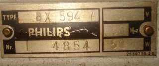 PHILIPS BX694A Tube Radio, RÖHRENRADIO w AlNiCo SPEAKER, RADIO D 