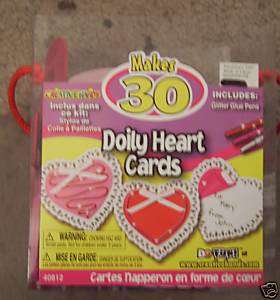 Valentine Foam Doily Heart Cards Craft Kit Makes 30  