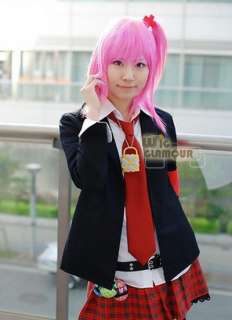 Shugo Chara Hinamori Amu Stunning Cosplay Short Pink Hair Wig  