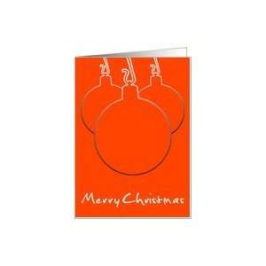  merry christmas / red balls / ornaments Card: Health 