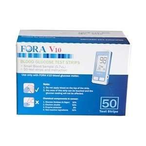  FORA V10 Blood Glucose Test Strips, 50 Strips Health 