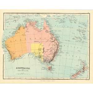  Bartholomew 1858 Antique Map of Australia