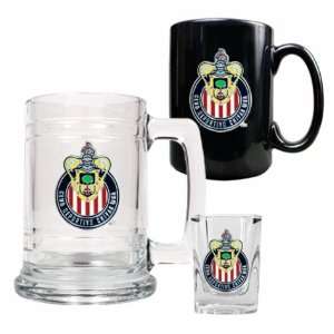 Club Deportivo Chivas Usa 15 Ounce Tankard, 15 Ounce Ceramic Mug and 2 