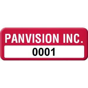  Custom Asset Label With Numbering, 0.75 x 2 Destructible 