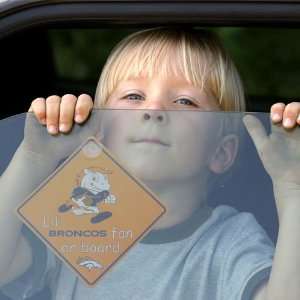  Denver Broncos Lil Fan On Board Car Sign Sports 
