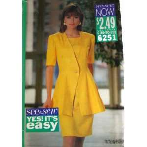   Pattern Misses Jacket and Dress Size C 18,29,22: Arts, Crafts & Sewing