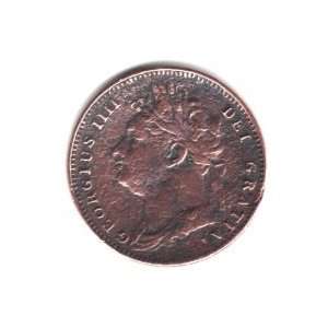  1822 UK Great Britain England Farthing Coin KM#677 