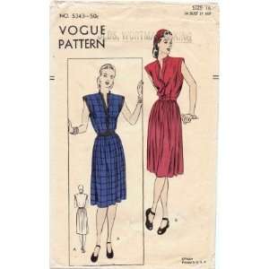  Vogue 5343 Sewing Pattern Misses One Piece Dress Size 16 