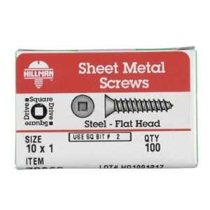  Bx/100 Hillman Zinc Plated Steel Sheet Metal Screws 