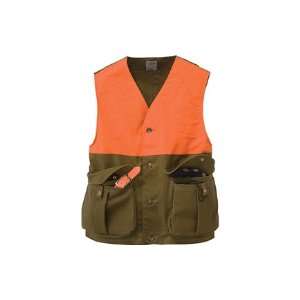  Filson Shelter Cloth Upland Hunting Vest with Blaze Orange 
