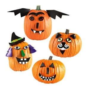  Clever Pumpkin Decorating Kit with 24 Wooden Facial 