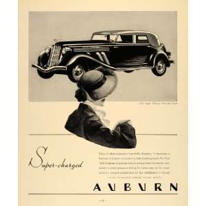 1935 Ad Auburn Super Charged Phaeton Sedan Automobile   Original Print 