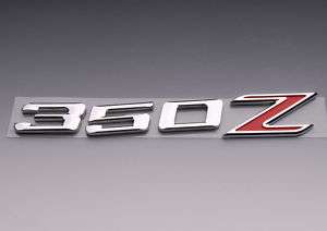 3D RED LETTERS TRUNK EMBLEM NISSAN 350Z CHROME BADGE s  