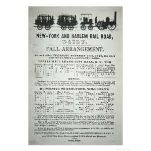   York and Harlem Rail Road, 1848 Giclee Poster Print