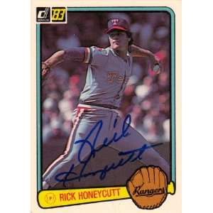  1983 Donruss #415 Rick Honeycutt Rangers Signed 
