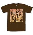 Marzocchi DEATH TO INVADERS Black shirt Brown graphic, Chrome Text Tee 