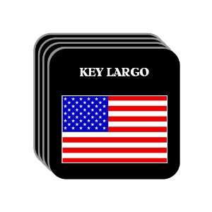  US Flag   Key Largo, Florida (FL) Set of 4 Mini Mousepad 