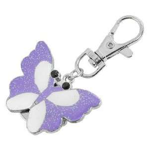  Como Purple White Butterfly Hunter Case Lobster Clasp 