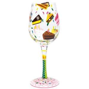  Birthday Cake Wine Glass by Lolita: Kitchen & Dining