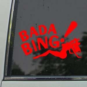  Bada Bing Sopranos Red Decal Strip Bar Window Red Sticker 