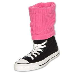 Converse Pink Black Roll Down Leg Warmer High Top 7 8 9  