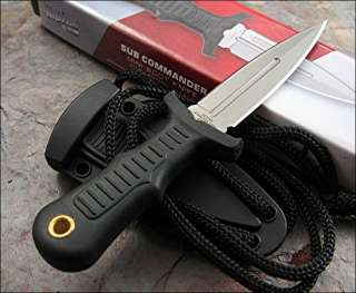 United Sub Commander Sure Grip Mini Boot Knife AUS 6 Stainless Double 
