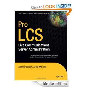 Pro LCS Live Communications Server Administration Andrew Edney, Rui 