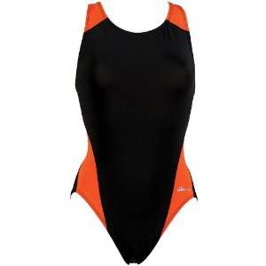   Swimwear Ocean Panel Swimsuit BLACK/ORANGE 30