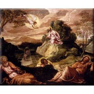  In The Garden 30x25 Streched Canvas Art by Tintoretto, Jacopo Robusti