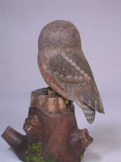 ELF Owl Original Bird Wood Carving/Birdhug  