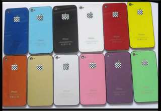 1PC Glass Back Cover Housing Assembly For Apple iPhone 4 GSM 12 Colors 