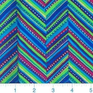   Kenta Zig Zag Stripes Blue Fabric By The Yard: Arts, Crafts & Sewing