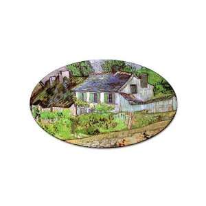  Houses in Auvers 2 By Vincent Van Gogh Oval Sticker 