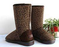 NEW Womens Leopard Winter Snow Boots Hot Fashion Warm Shoes 2 Colors 5 