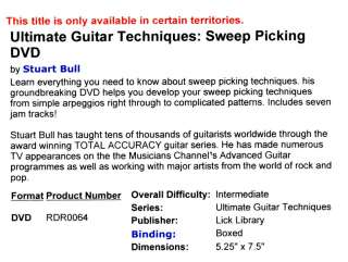 ultimate guitar techniques DVD Sweep Picking Techniques  