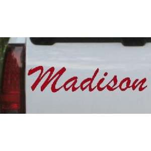  Madison Car Window Wall Laptop Decal Sticker    Red 30in X 