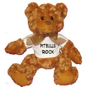  Pitbulls Rock Plush Teddy Bear with WHITE T Shirt: Toys 