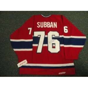 com Pk Subban Signed Montreal Canadiens Jersey P.k.   Autographed NHL 