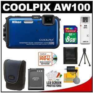  Nikon Coolpix AW100 Shock & Waterproof GPS 16.0 MP Digital 