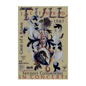  JETHRO TULL Crest of a Knave Tour 1987 Music Poster