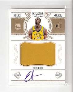 EKPE UDOH 10/11 national treasures auto patch rookie/99  