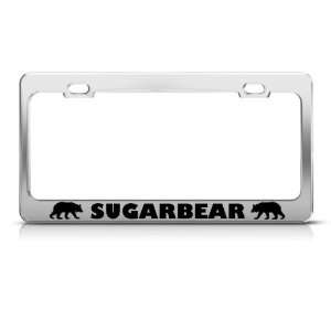 Sugarbear Sugar Bear Animal Metal license plate frame Tag Holder
