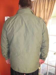 Vtg Lined M65 Government Issue Field Coat Army Jacket Mens XL Olive 