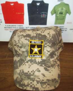 RETIRED U.S. ARMY DIGITAL CAMO EMBROIDERED BALL CAP  