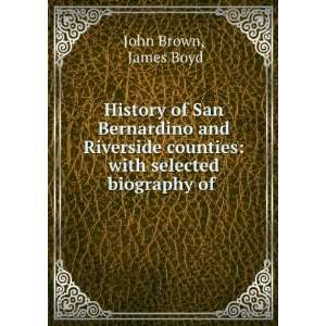   counties with selected biography of . James Boyd John Brown Books