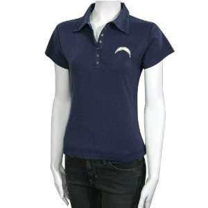  San Diego Chargers Navy Ladies Treasured Polo: Sports 