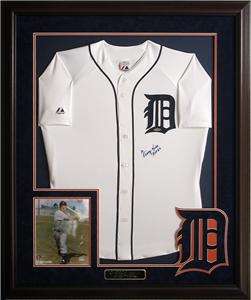 George Kell Autographed Detroit Tigers Framed Jersey   COA  