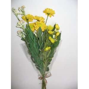  Unique Artificial Floral Bouquet, Lemon Yellow: Arts 