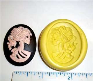 Lolita Skeleton Cameo Flexible Push Mold For Resin Or Clay Candy Food 