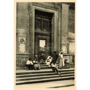  1927 Via Babuino Church Door Rome Street Artist Models 